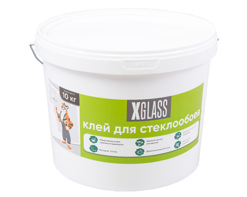 Клей акриловый для стеклообоев и стеклохолста X-Glass 10 кг.