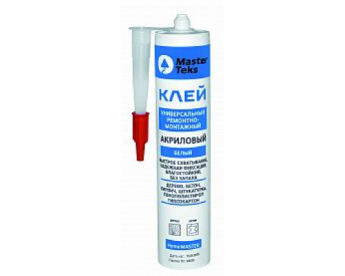 Клей акриловый ремонтно-монтажный MasterTeks Homemaster белый 400 г.