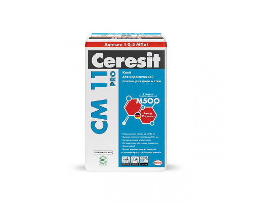 Клей для керамической плитки и керамогранита Ceresit СМ-11 PRO серый 25 кг.