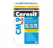 Клей для керамической плитки и керамогранита СМ-9 Plus 25 кг. Ceresit
