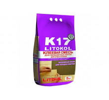Клей для керамической плитки и мрамора LITOКOL K17 / Литокол К17 серый 5кг.