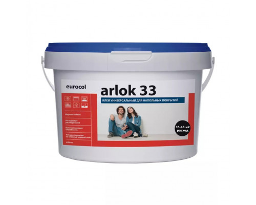 Клей для линолеума однокомпонентный Arlok 33 водно-дисперсионный 14 кг.