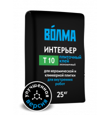 Клей для облицовки керамической плиткой внутри помещений ВОЛМА Интерьер 25 кг.