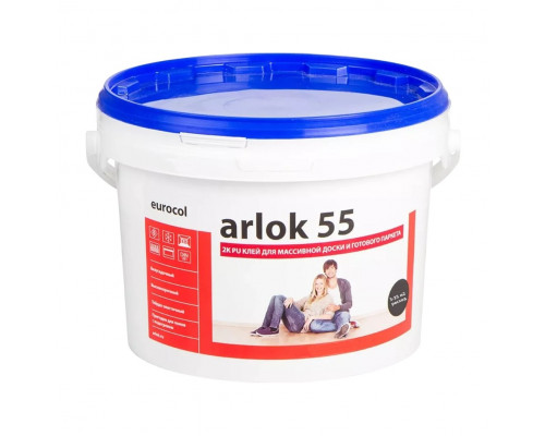 Клей для паркета двухкомпонентный Arlok 55 2K PU полиуретановый 10 кг