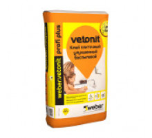 Клей для плитки и керамогранита беспылевой weber.vetonit profi plus / Вебер.Ветонит профи плюс серый 25 кг.