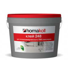 Клей для полукоммерческого линолеума, водно-дисперсионный Homakoll 248 бежевый 14 кг.