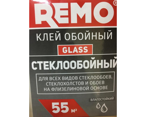 Клей для стеклообоев, стеклохолстов и флизелиновых обоев 55м2 REMO 420 г.