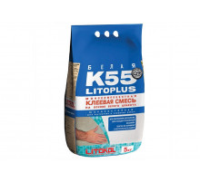 Клей для стеклянной, керамической и каменной мозаики Litokol Litoplus K-55 / Литокол Литоплюс К-55 белый 5 кг.