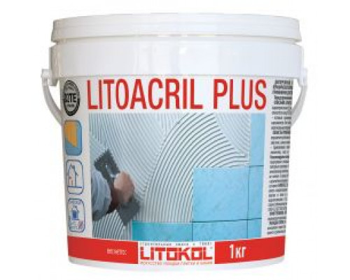 Клей для укладки керамической плитки, керамогранита и мозаики Litokol LITOACRIL PLUS белый 1 кг.