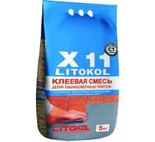 Клей для укладки плитки Litokol X-11 / Литокол Х-11 серый 5 кг.