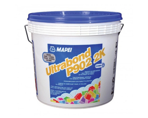 Клей двухкомпонентный эпоксидно-полиуретановый для паркета Ultrabond  P902 2К A+B коричневый 10кг. Mapei
