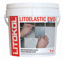 Клей двухкомпонентный на основе эпоксидных смол реактивный Litokol LITOELASTIC EVO белый 5 кг.