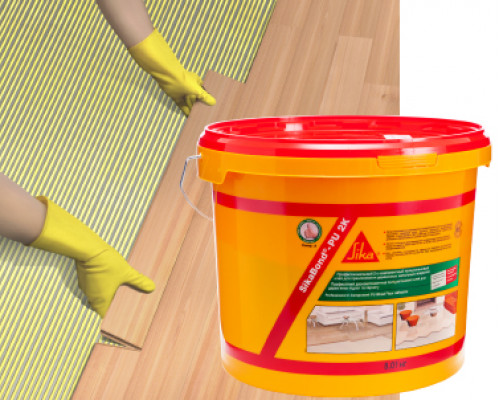 Клей двухкомпонентный полиуретановый жестко-эластичный SikaBond®-PU 2K бутыль 0,89 кг. (B)