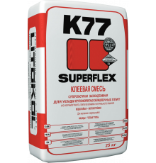 Клей эластичный для керамогранита и камня Litokol Superflex K77 / Суперфлекс К77 серый 25 кг.