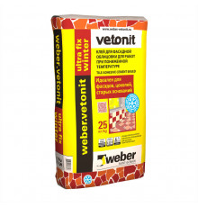 Клей эластичный weber.vetonit ultra fix winter / Вебер.Ветонит Ультра Фикс зимний 25 кг.