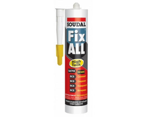 Клей-герметик гибридный Soudal Fix All Hight Tack / Фикс Алл Хайтек белый 290 мл. 119129