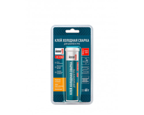 Клей холодная сварка для батарей и труб 60 г. "KUDO" KU-H104