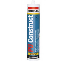 Клей монтажный полиуретановый PU Construct Extra Fast 310 мл., Soudal