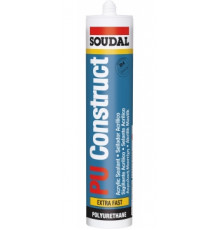 Клей монтажный полиуретановый PU Construct Extra Fast 310 мл., Soudal