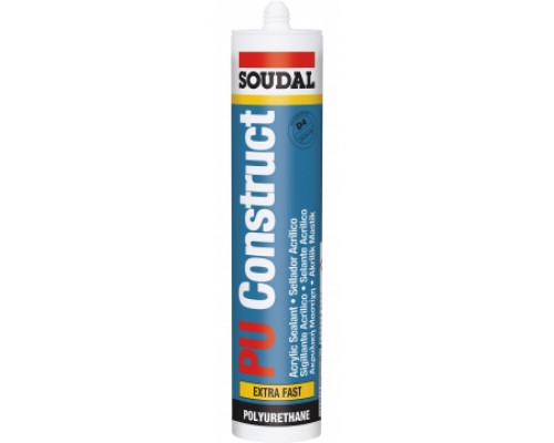 Клей монтажный полиуретановый PU Construct Extra Fast 310 мл., Soudal