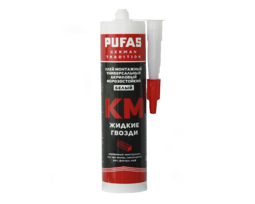 Клей монтажный PUFAS GT KM белый 280 мл.