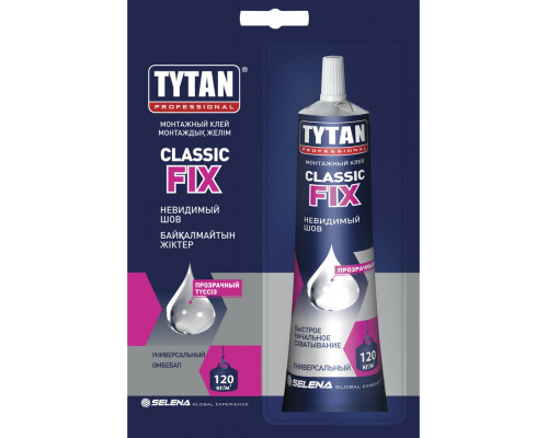 Клей монтажный универсальный Tytan Professional Classic Fix прозрачный 100 мл.