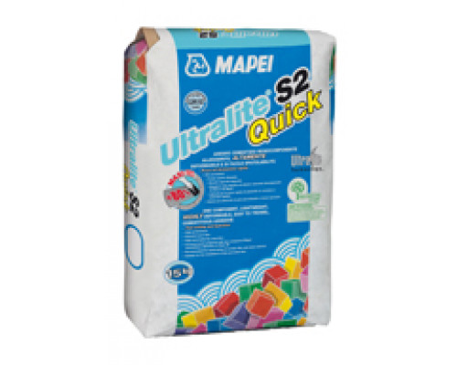 Клей на цементной основе Mapei Ultralite S2 Quick серый 15 кг.