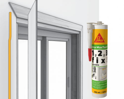 Клей однокомпонентный не содержащий растворителей Sika MaxTack® Invisible 300 мл.