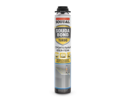 Клей пена строительная Soudal Soudabond Turbo Gun светло-желтый 750 мл. 168513