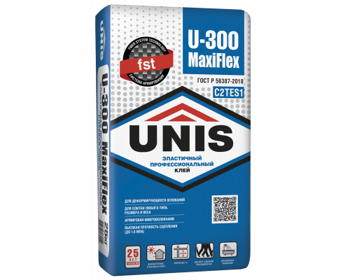 Клей плиточный суперэластичный Unis / Юнис U-300 MaxiFlex 20 кг.