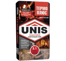Клей плиточный термостойкий для нагреваемых поверхностей Unis / Юнис Термо Плюс 25 кг.