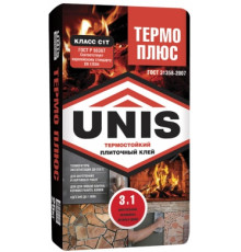 Клей плиточный термостойкий для нагреваемых поверхностей Unis / Юнис Термо Плюс 25 кг.
