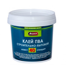 Клей ПВА строительно-бытовой Аквест-40 Стандарт 1 кг.