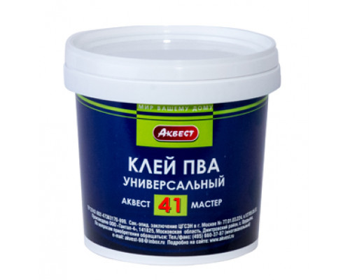 Клей ПВА универсальный Аквест-41 Мастер 1 кг.