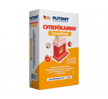 Клей с армирующими волокнами для облицовки печей и каминов Plitonit / Плитонит Супер Камин ТермоКлей 5 кг.