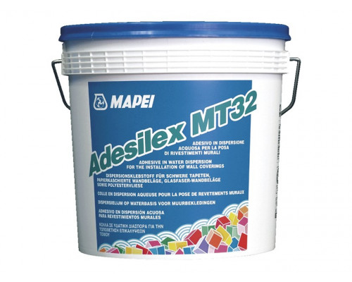 Клей вододисперсионный для стеновых покрытий Adesilex MT 32 / Адесилекс МТ 32 белый 1кг.Mapei