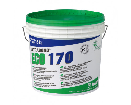 Клей вододисперсионный для текстильных напольных покрытий ULTRABOND ECO 170 бежевый 16кг. Mapei