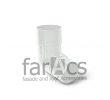 Колено трубы 108° FarAcs ПВХ 125/82 Белый