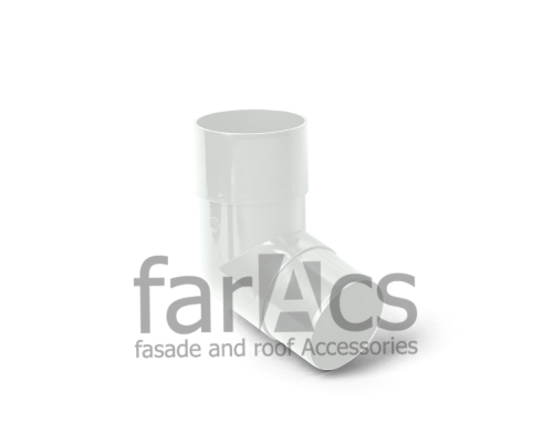 Колено трубы 108° FarAcs ПВХ 125/82 Белый