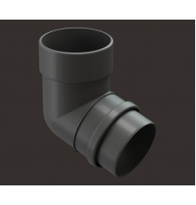 Колено трубы 72˚ Docke Люкс ПВХ 141/100 Графит