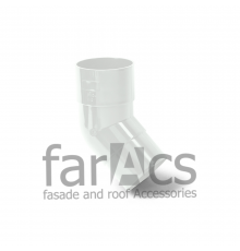 Колено трубы FarAcs 135° ПВХ 125/82 Белый