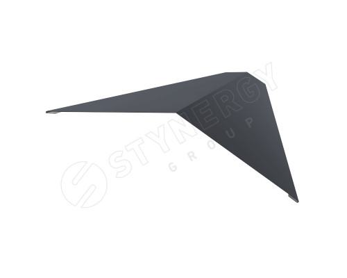 Конек плоский 145 х 145 х 2000 мм. Stynergy CORUNDUM50 0,5 мм. RAL 7024 Серый графит