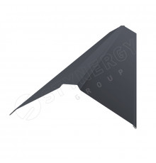 Конек плоский фигурный 120 х 120 х 2000 мм. Stynergy ПЭ 0,45 мм. RAL 7024 Серый графит