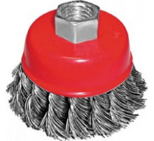 Корщетка-чашка, гайка М14, стальная витая проволока 125 мм. Fit 39469