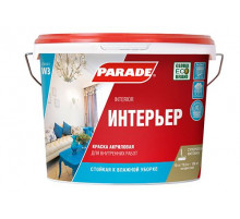 Краска акриловая для стен и потолков матовая PARADE W3 Интерьер белая 5л. Россия