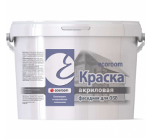 Краска акриловая фасадная для OSB Ecoroom белая 1 л.