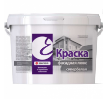 Краска акриловая фасадная Ecoroom люкс белая 3 кг.