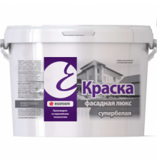 Краска акриловая фасадная Ecoroom люкс белая 7 кг.