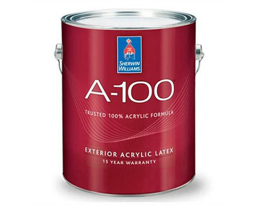 Краска акриловая фасадная Шервин Уильямс / Sherwin-Williams A-100 Exterior Latex Flat полуматовая 18,93л.