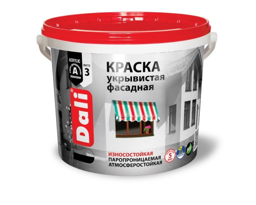 Краска акриловая фасадная укрывистая "DALI" 5л., Рогнеда